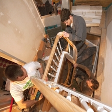 Traditioneller Treppenbau ist Teamarbeit